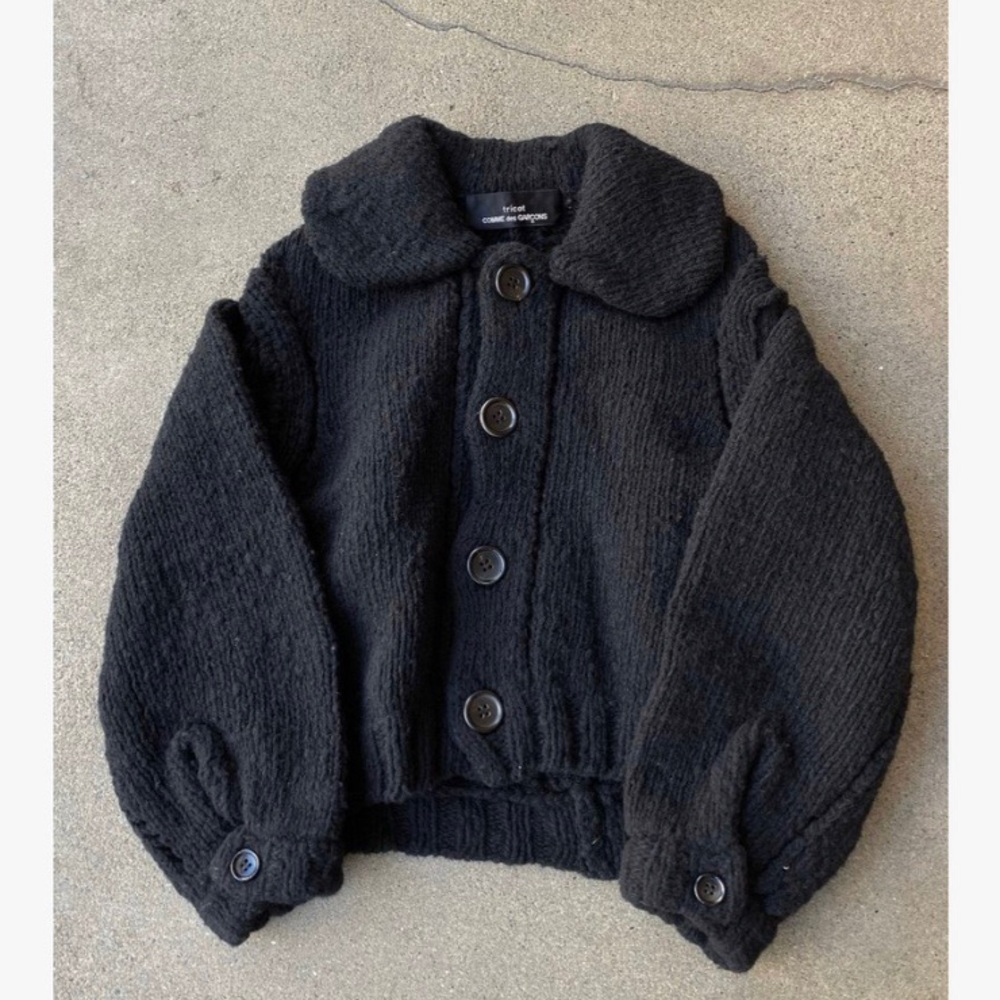 SOLD! Comme Des Garçons Tricot Black Knit Sweater